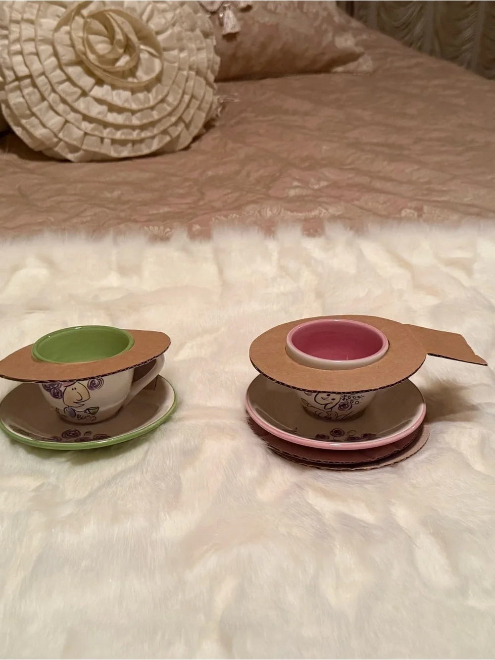 Tabletops Unlimited Coffee Buzz 8-Piece Hand-Painted Espresso Cup & Saucer Set N